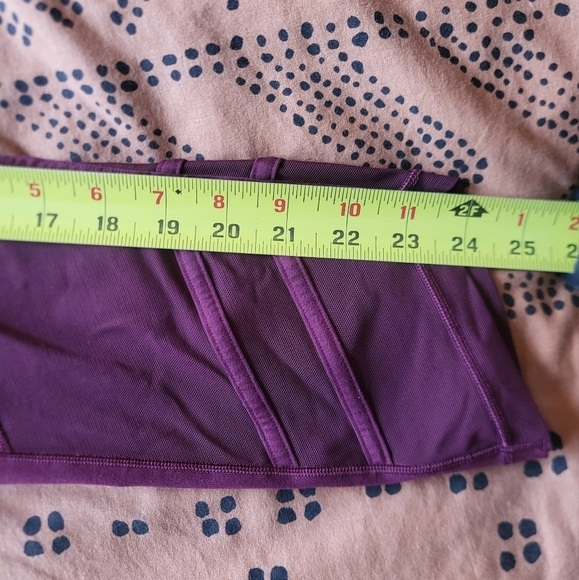 EUC Ivivva lululemon Mesh With Grace Crop Leggings Maroon Burgundy Red Size 14 - Picture 12 of 12